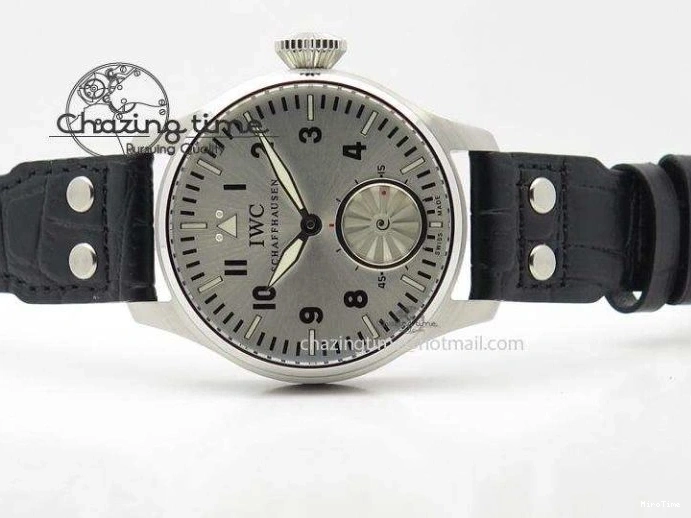 MIROTIME 0115 Big Pilot “Markus Buhler” IW5003 Turbine V6F Best Edition Silver Dial On Leather Strap A Reliable 7315
